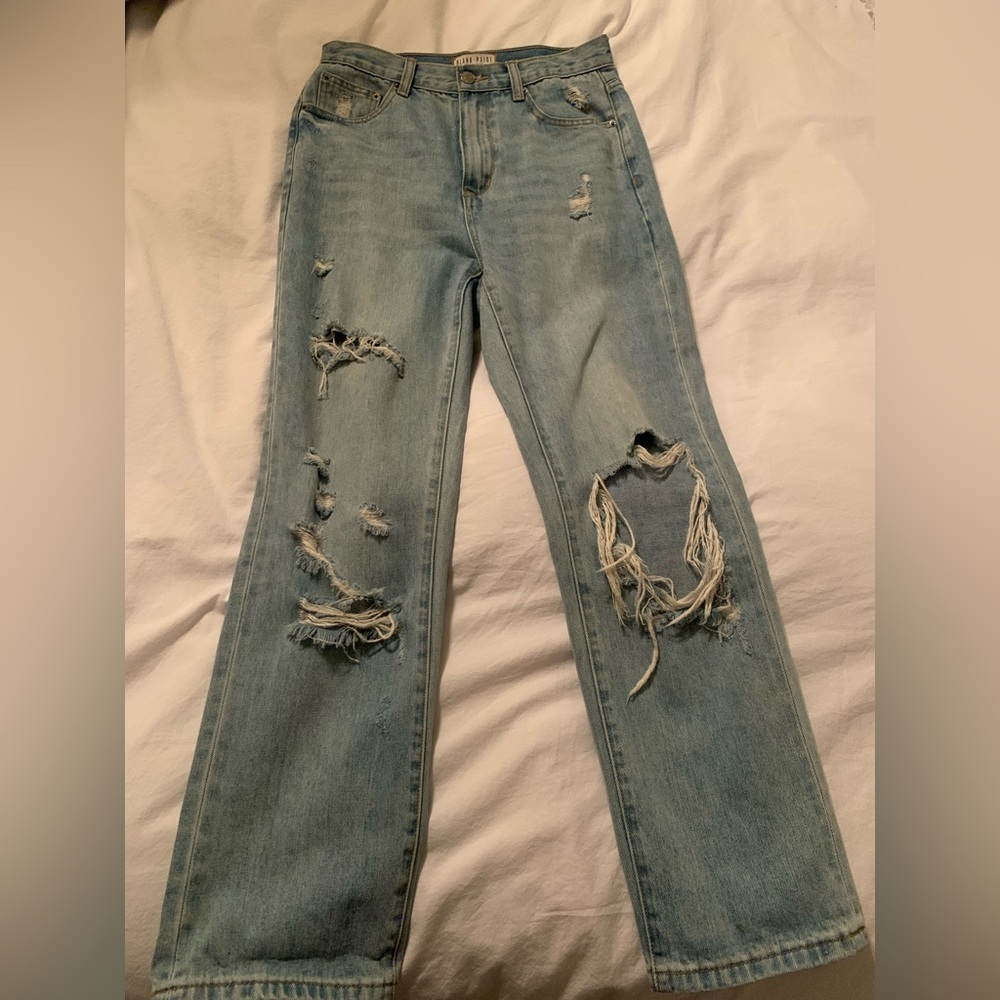 Blank Paige ripped mom jeans
